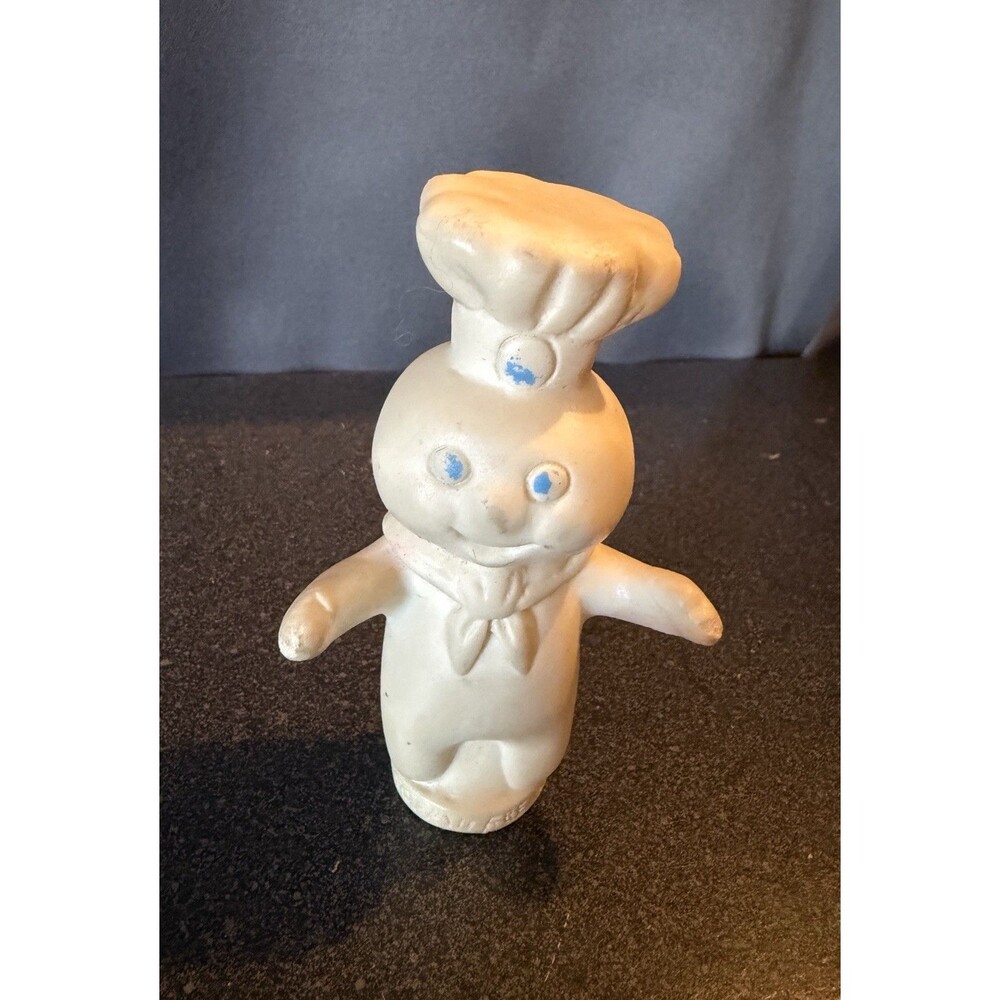 Vintage 1974 Pillsbury Doughboy Poppin Fresh Retro Rubber Toy Advertising Kitsch - Picture 1 of 10